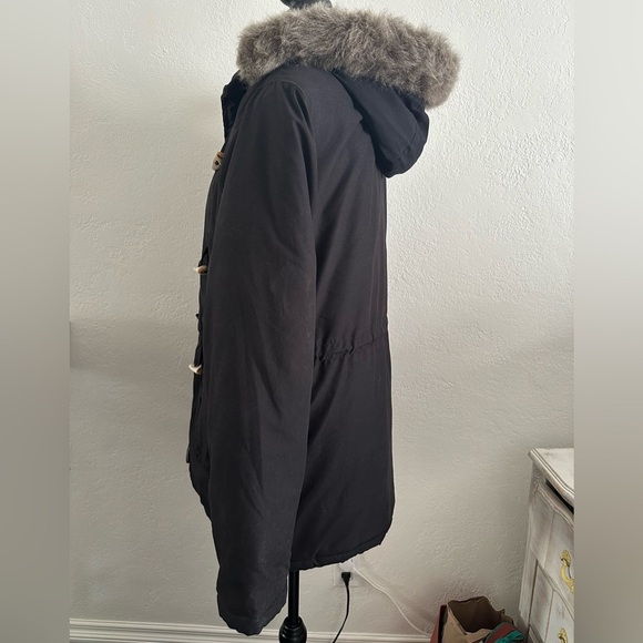 Vintage Rainbow West Puffer Winter Coat with Faux Fur Lined Hood size M - Picture 5 of 13